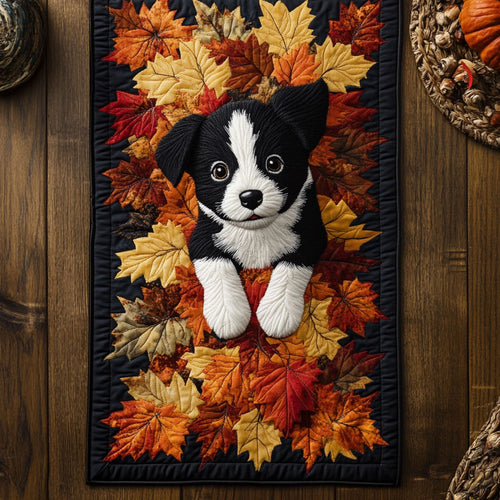 Falling For Dog WN2406022CL Quilted Table Runner