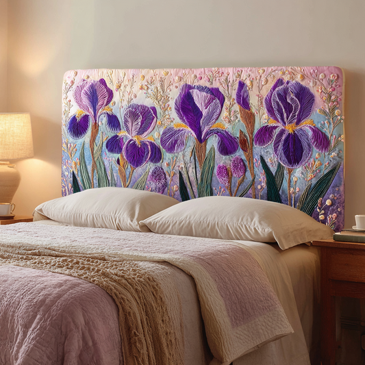 Harmonious Iris XR3012005CL Quilted Headboard Slipcover