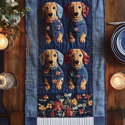 Dachshund Cozytime WN0207039CL Quilted Table Runner