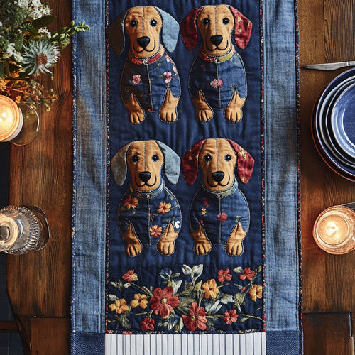 Dachshund Cozytime WN0207039CL Quilted Table Runner
