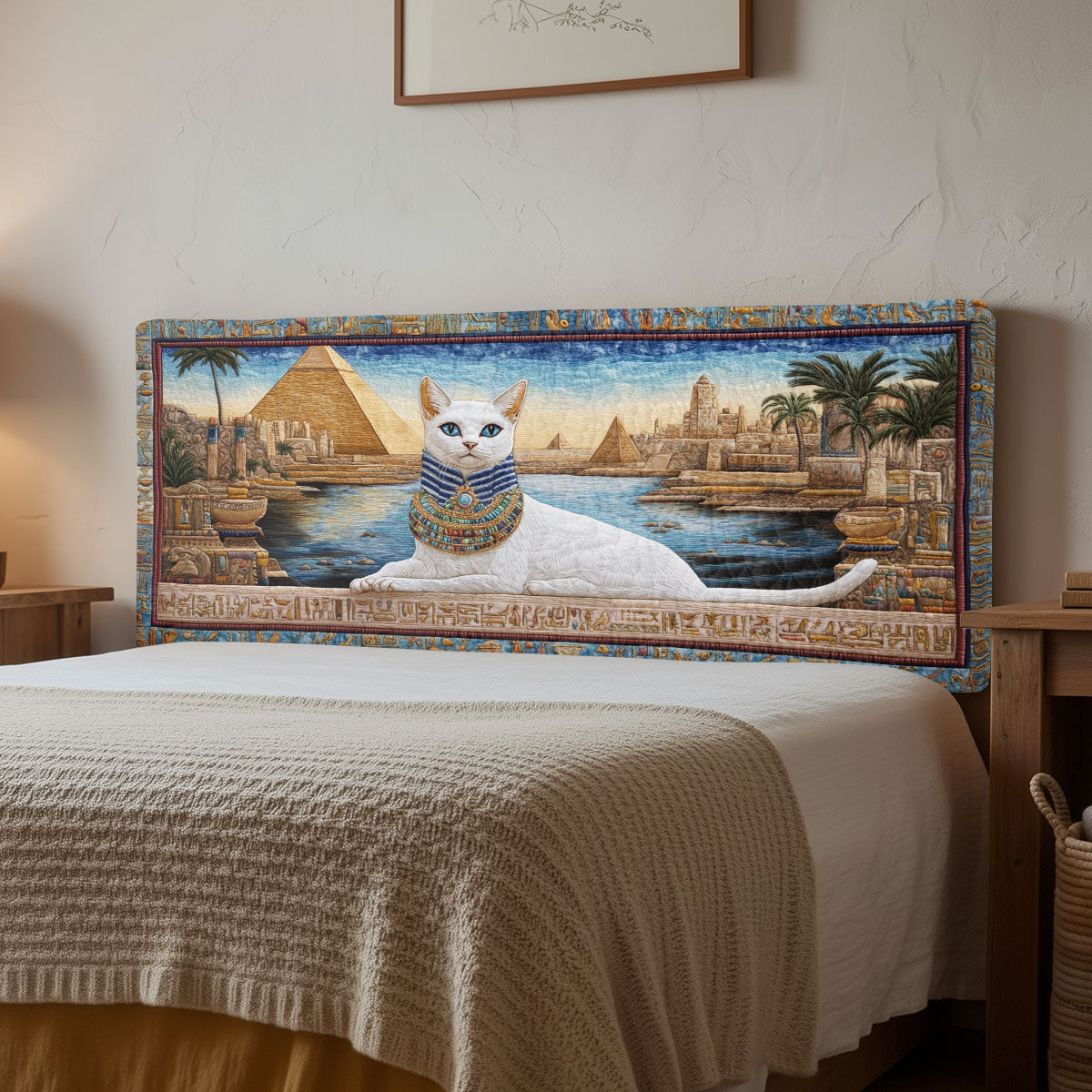 Ancient Egyptian Guardian CW2312001CL Quilted Headboard Slipcover