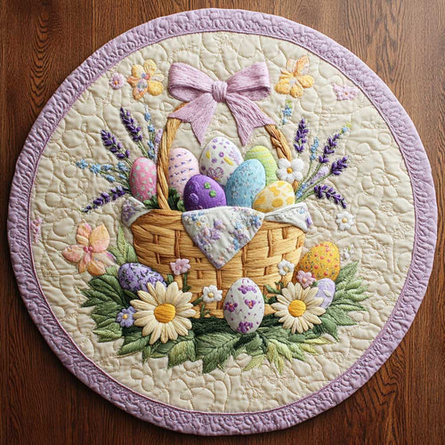 Easter Basket WN2804028CL Quilted Round Mat
