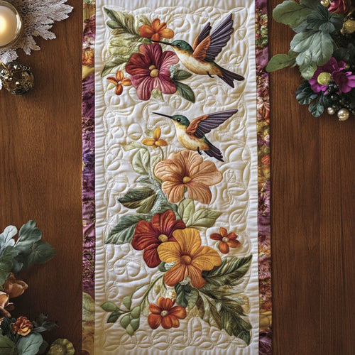Hummingbird Serenade CP2804036CL Quilted Table Runner