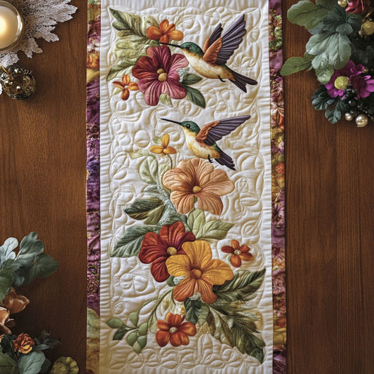 Hummingbird Serenade CP2804036CL Quilted Table Runner