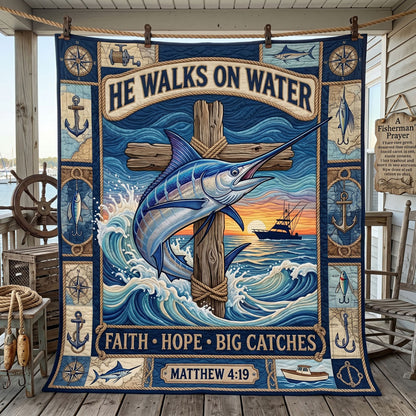 Faith Hope Big Catches WN2205009CL Quilt