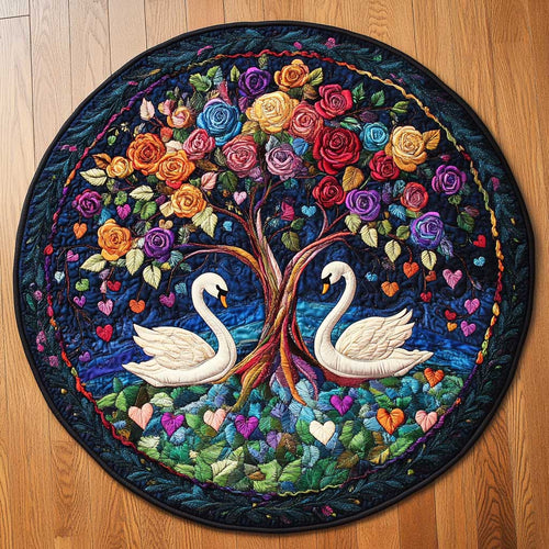 Magical Swan WN2904086CL Quilted Round Mat