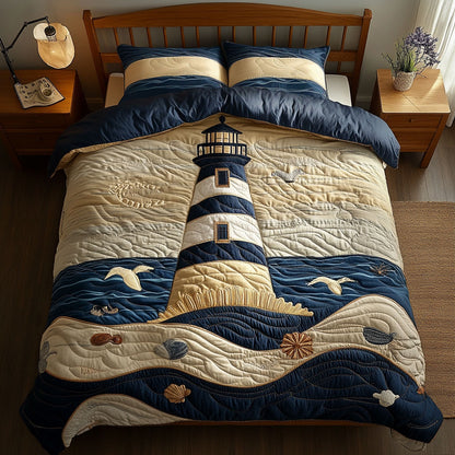 Golden Shore Lighthouse WN0801037CL Duvet Cover Set