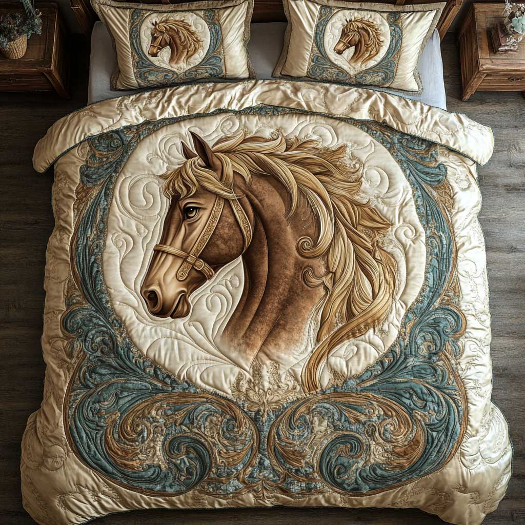 Vintage Majestic Horse WP2201024CL Duvet Cover Set