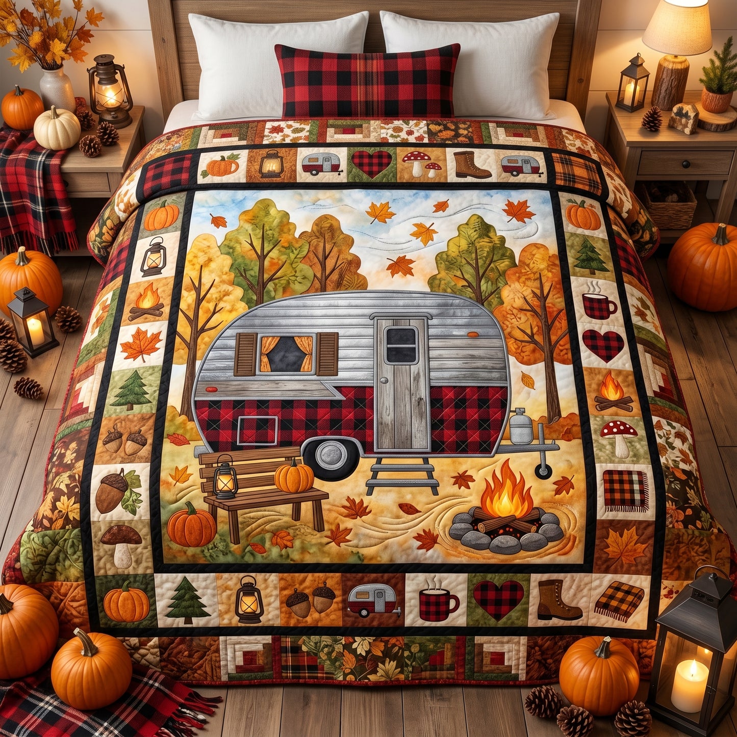 Camping In Autumn XR1405002CL Quilt