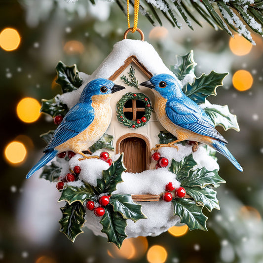 Snow Kiss Bluebird WN2710058CL Christmas Ornament