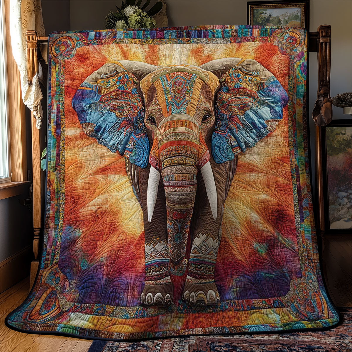 Boho Elephant WN1002038CL Quilt