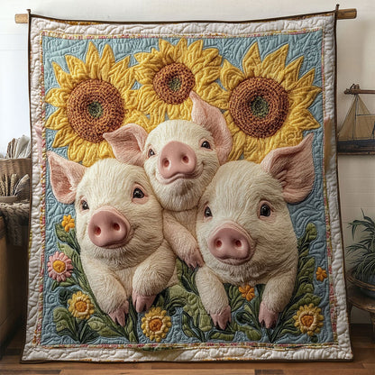 Sunflower Pig WN0901082CL Quilt