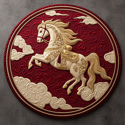 Golden Horse KL0901045CL Quilted Round Mat