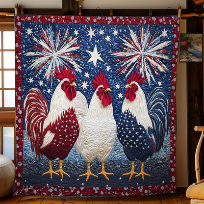Fireworks Memorial Day Rooster WN0204003CL Quilt