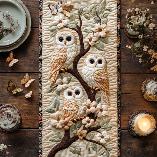 Owl Flower CW2105318CL Quilted Table Runner