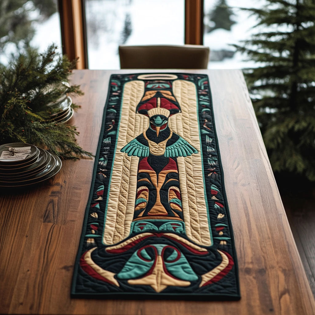 Tribal Totem WJ0407037CL Quilted Table Runner