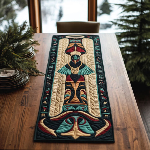 Tribal Totem WJ0407037CL Quilted Table Runner