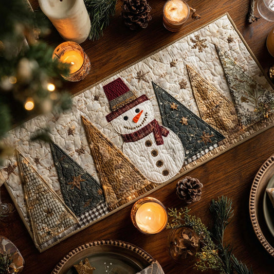 Snow Night XR0410031CL Quilted Table Runner
