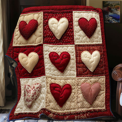 Stitched Hearts CP1201101CL Quilt