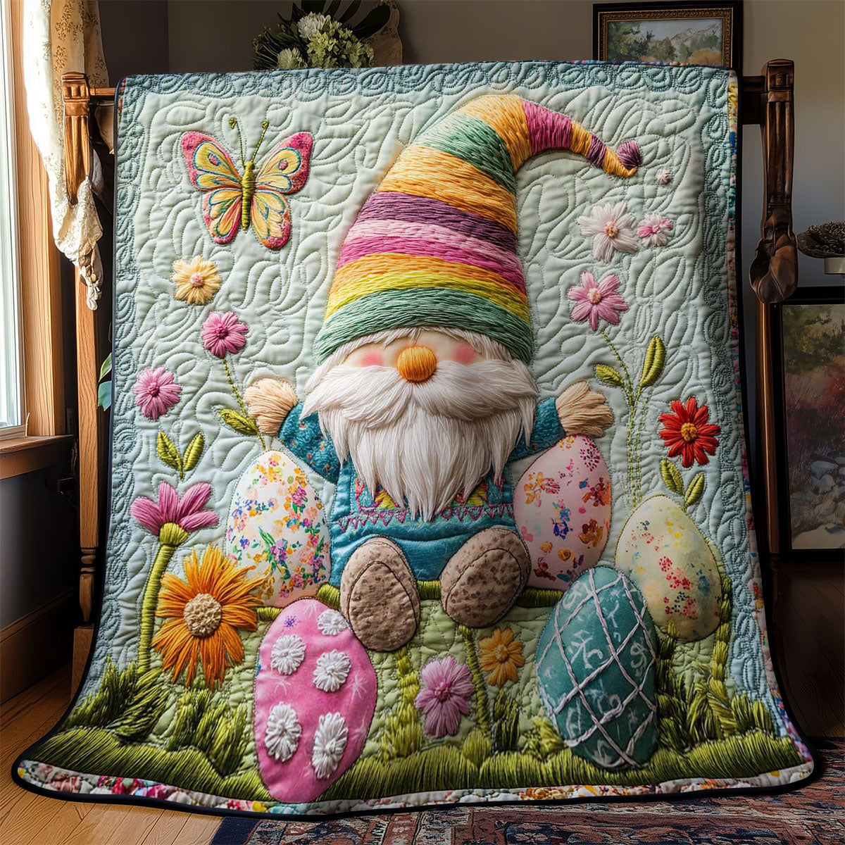 Springtime Easter Gnome WN0403050CL Quilt