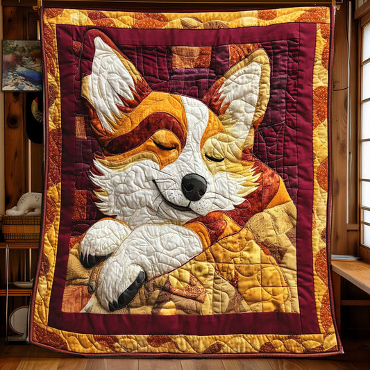 Relaxing Corgi WP0802030CL Quilt