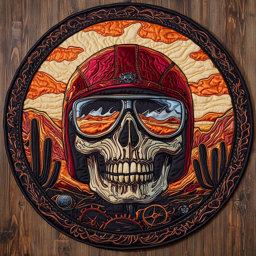 Dust Storm Skull WN0908023CL Quilted Round Mat