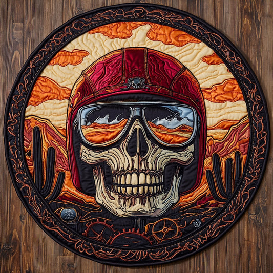Dust Storm Skull WN0908023CL Quilted Round Mat