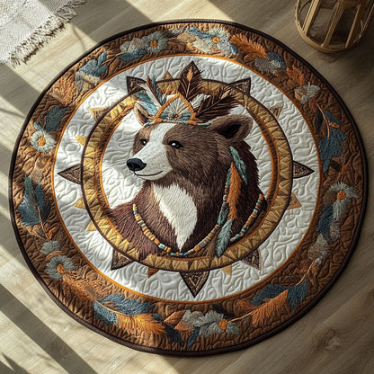 Sacred Bear WN2008099CL Quilted Round Mat