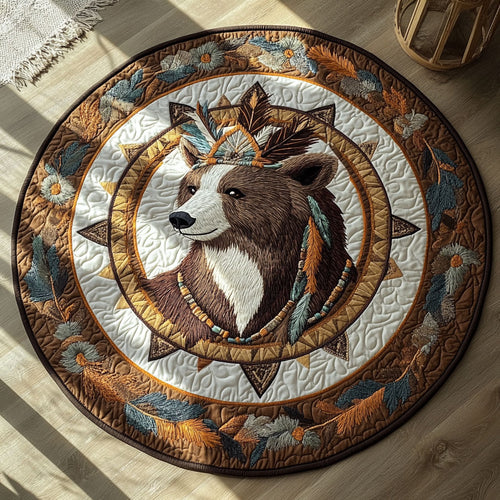 Sacred Bear WN2008099CL Quilted Round Mat