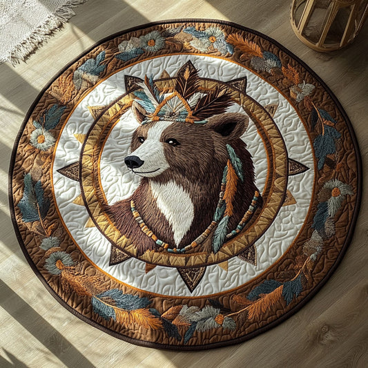Sacred Bear WN2008099CL Quilted Round Mat