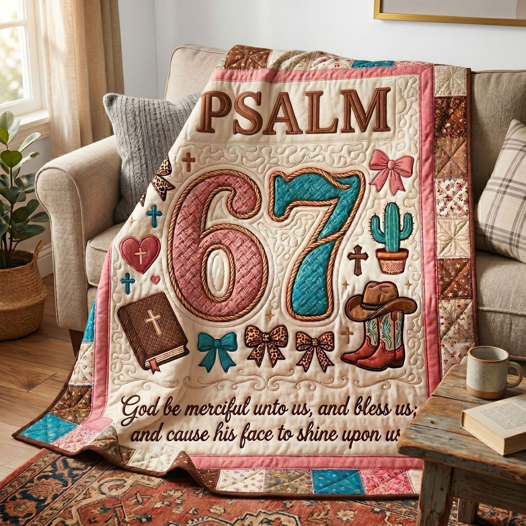 Cowgirl Faith Psalm WN1504005CL Quilt
