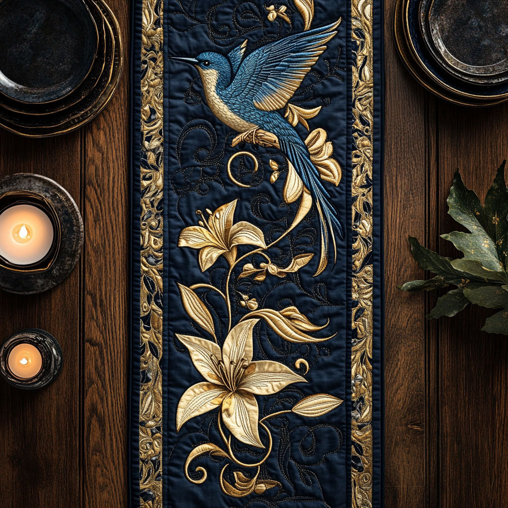 Royal Hummingbird CW1005066CL Quilted Table Runner