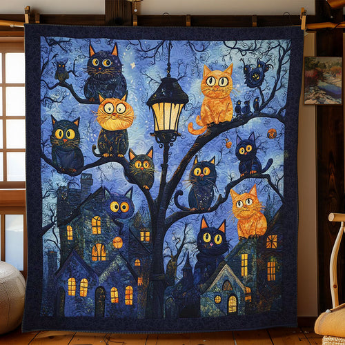 Silly Cat Lantern Glow WN1103046CL Quilt