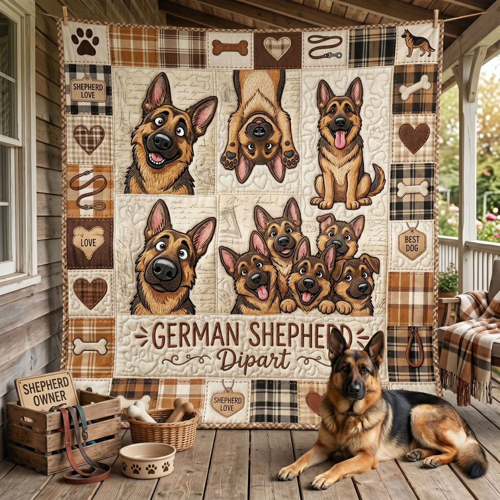 Funny Shepherd Faces WN2705006CL Quilt