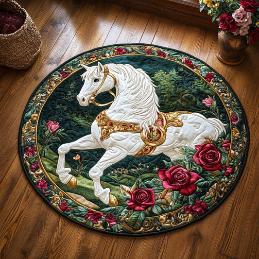 White Horse Waltz WJ0108050CL Quilted Round Mat