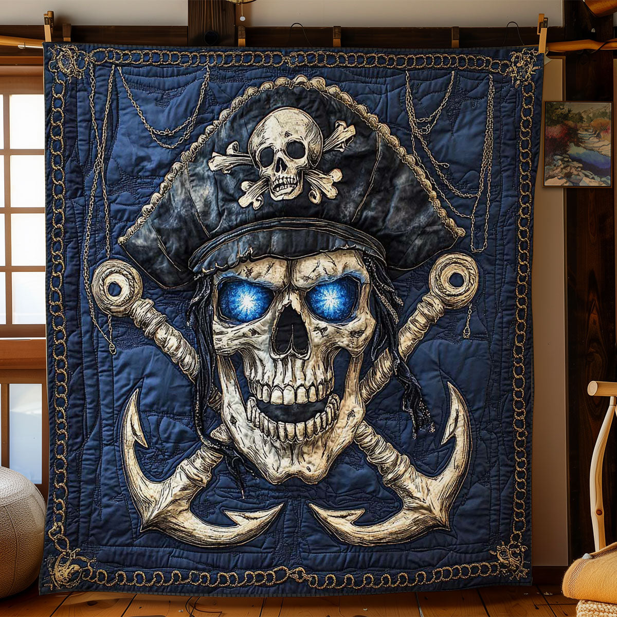 Haunted Skull WN2301015CL Quilt