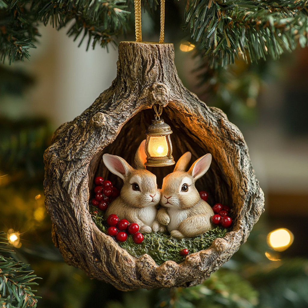 Cozy Bunnies CP0312204CL Christmas Ornament