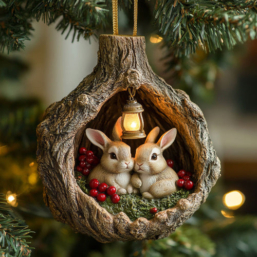 Cozy Bunnies CP0312204CL Christmas Ornament