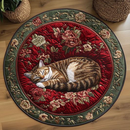 Victorian Cat Rest WN3006078CL Quilted Round Mat