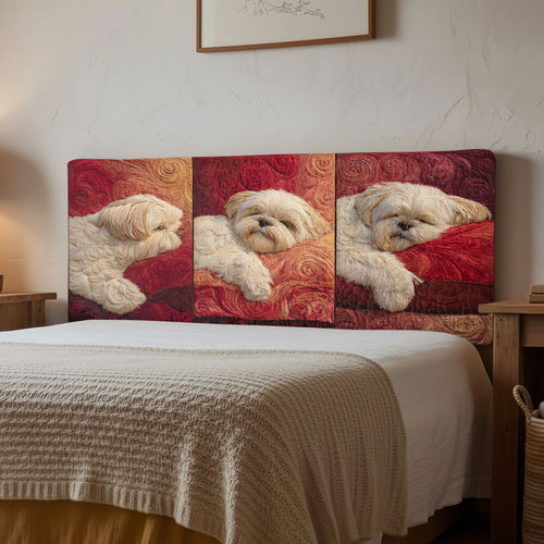 Shih Tzu Dream CW2712010CL Quilted Headboard Slipcover