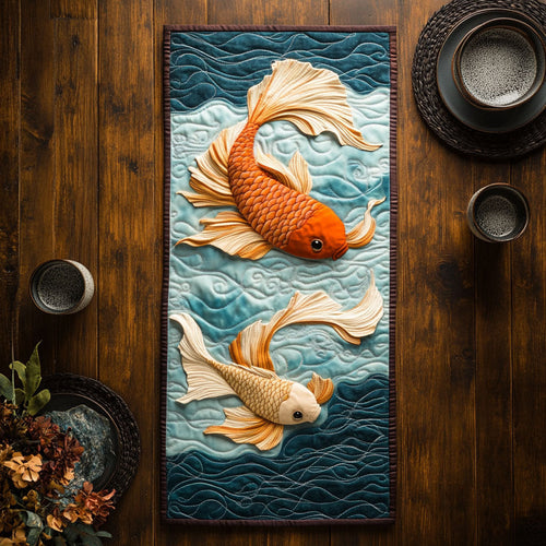 A Dance of Gold CP2804010CL Quilted Table Runner