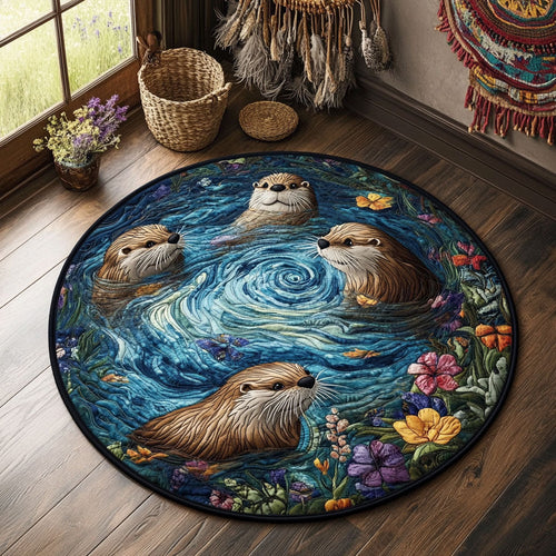 Otterly Adrift WJ1906037CL Quilted Round Mat