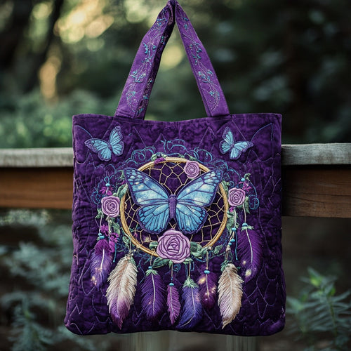 Violet Wings Dreamcatcher XR1811029CL Quilted Tote Bag