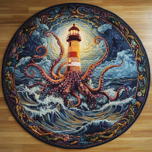 Thunder Lighthouse WN0905037CL Quilted Round Mat