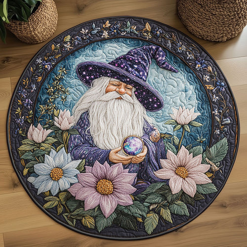 Starlit Gnome WN2208116CL Quilted Round Mat