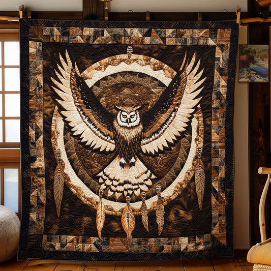 Sacred Owl Totem WN2301044CL Quilt