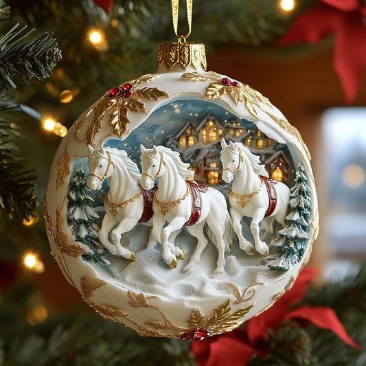 Snowy Horse CW1610014CL Christmas Ornament