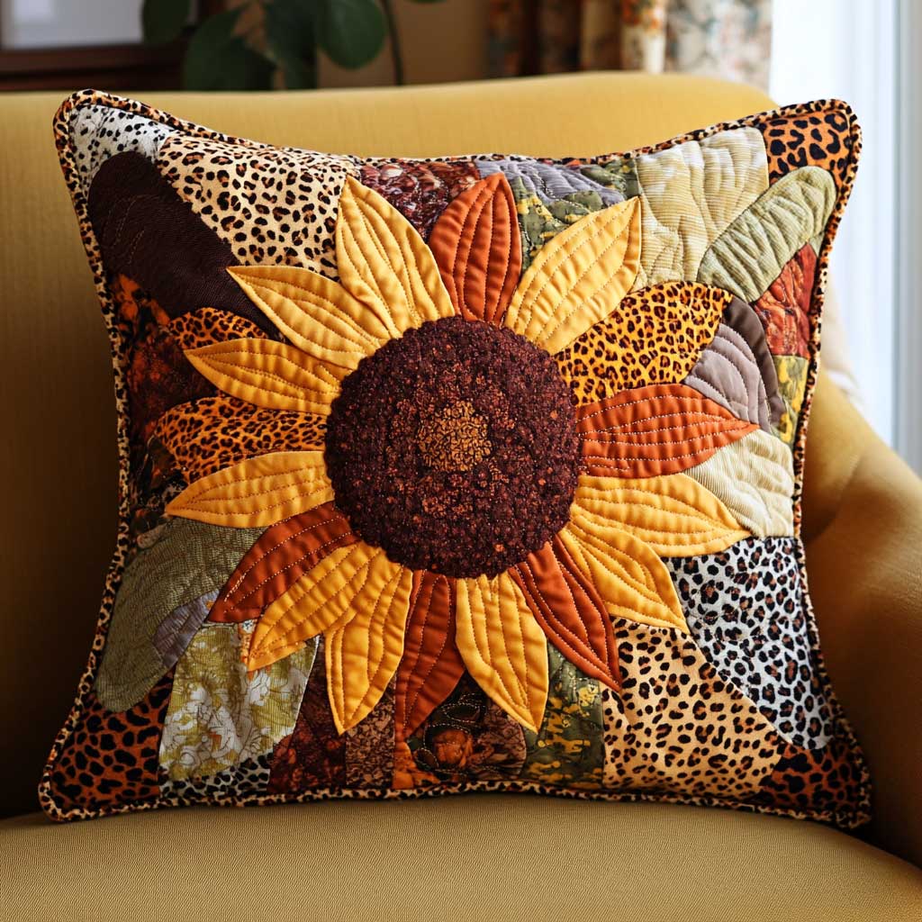 Leopard Sunflower Vibes WN0404009CL Quilt Pillow Case