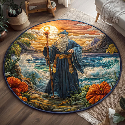 Island Sorcerer Sunset WJ0207026CL Quilted Round Mat