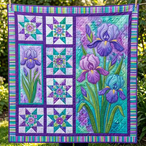 Purple Iris XR1604023CL Quilt